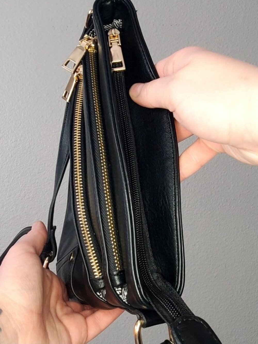No Brand Black Fake Leather Multi Pocket Purse - Picture 4 of 10